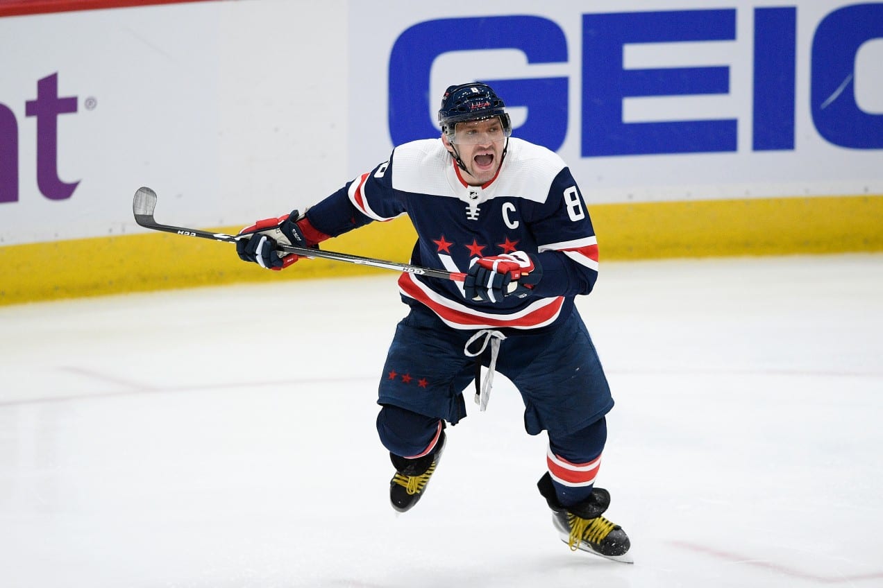 Washington Capitals left wing Alex Ovechkin (8) in action