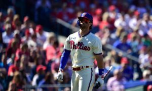 Philadelphia Phillies' Bryce Harper in action