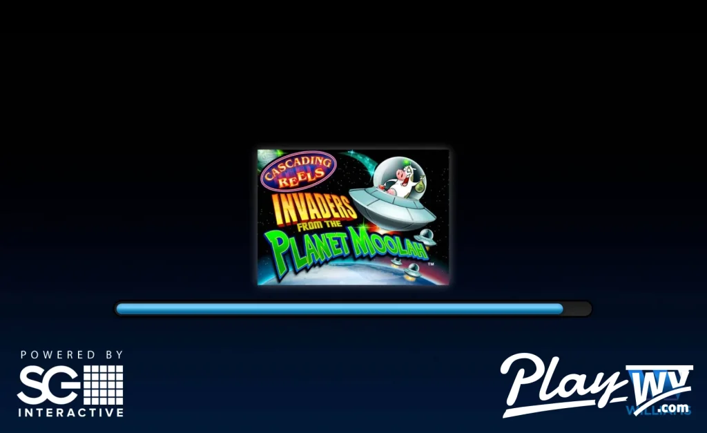 Invaders From the Planet Moolah slot loading screen