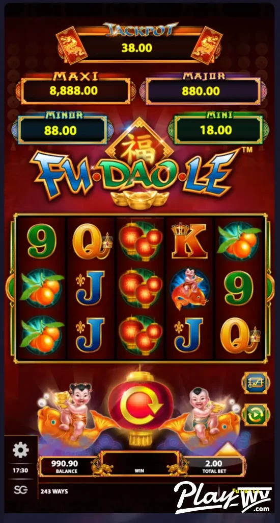 Losing round on the Fu Dao Le slot
