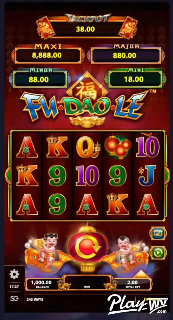 Fu Dao Le slot game start screen